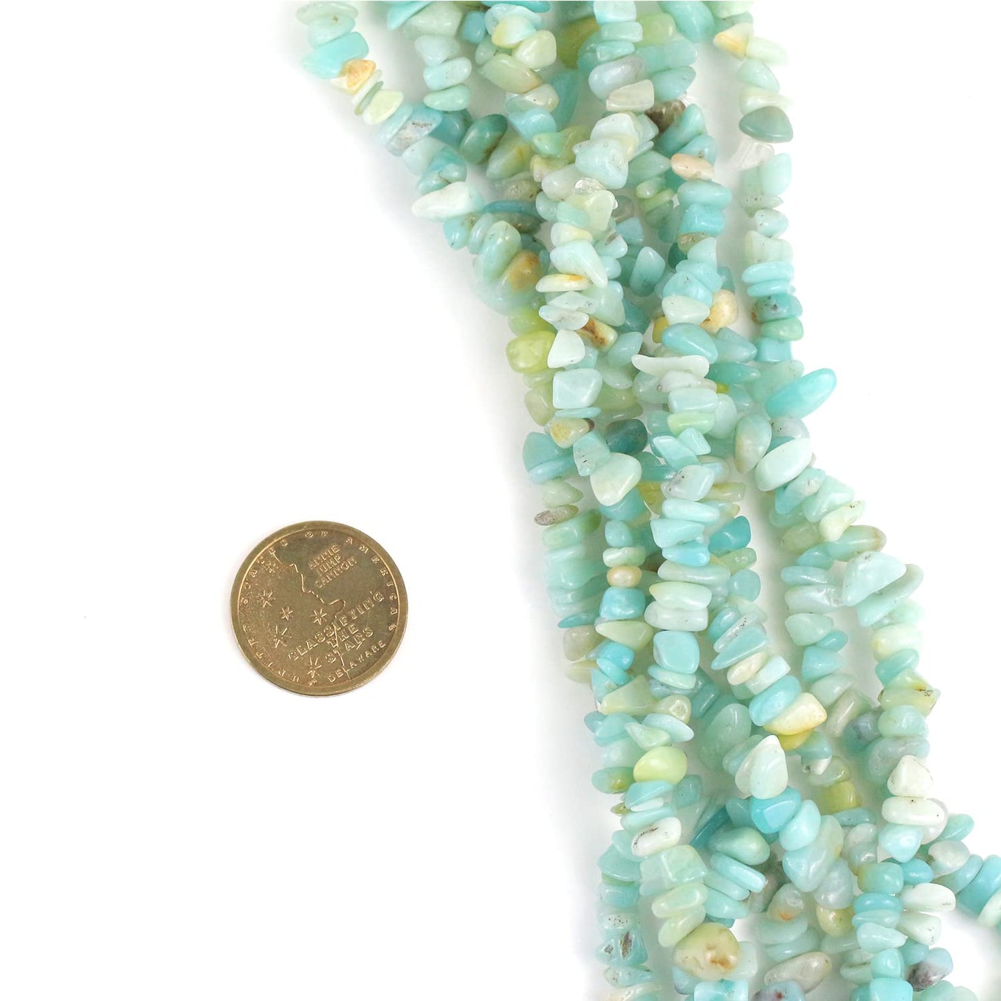 31 inches Chip Stone Loose Gemstones Beads Drilled Strand for Jewelry Making (Amazonite)