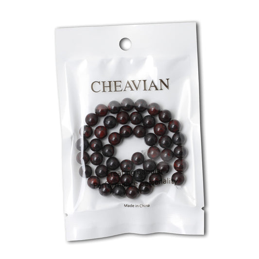 CHEAVIAN 45PCS 8mm Natural Brecciated Jasper Round Loose Beads for Jewelry Making DIY Bracelet Necklace Materials 1 Strand 15"