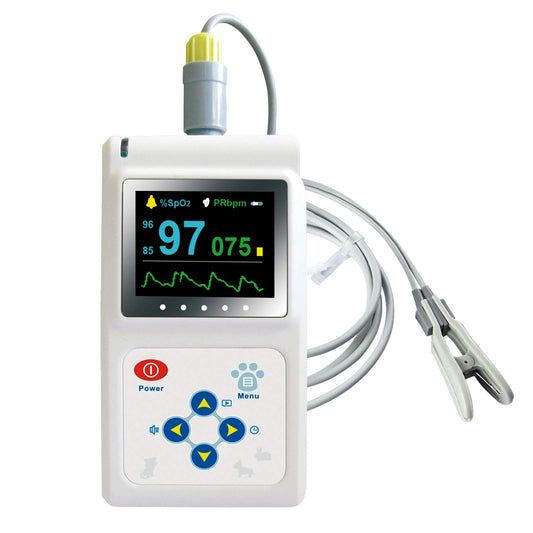 CONTEC CMS60D-VET Veterinary Pulse Oximeter Handheld Machine for Cat and Dog with Pulse Rate Tongue/ear SPO2 Probe