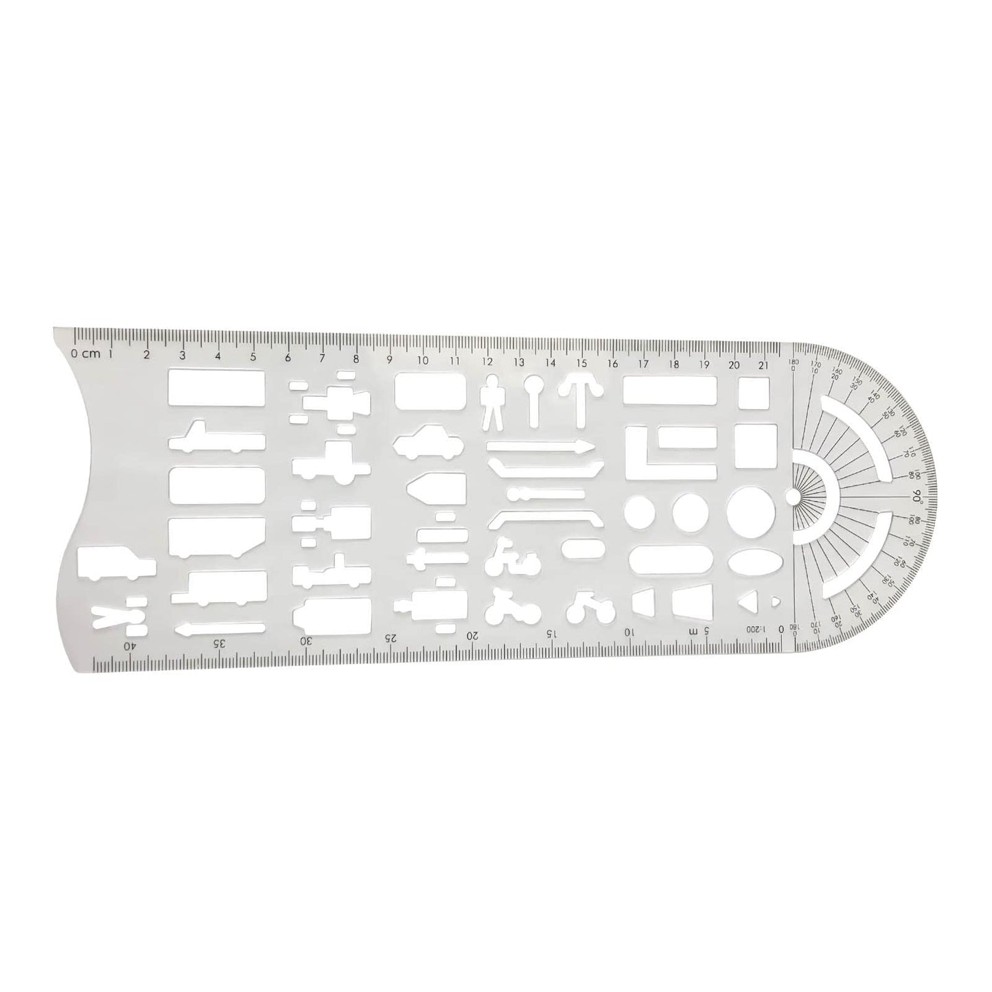 1 Traffic Accident Drawing Ruler Road Traffic Accident Site Map Survey Traffic Drawing Template Ruler Accident Vehicle Drawing Ruler (Light Blue)