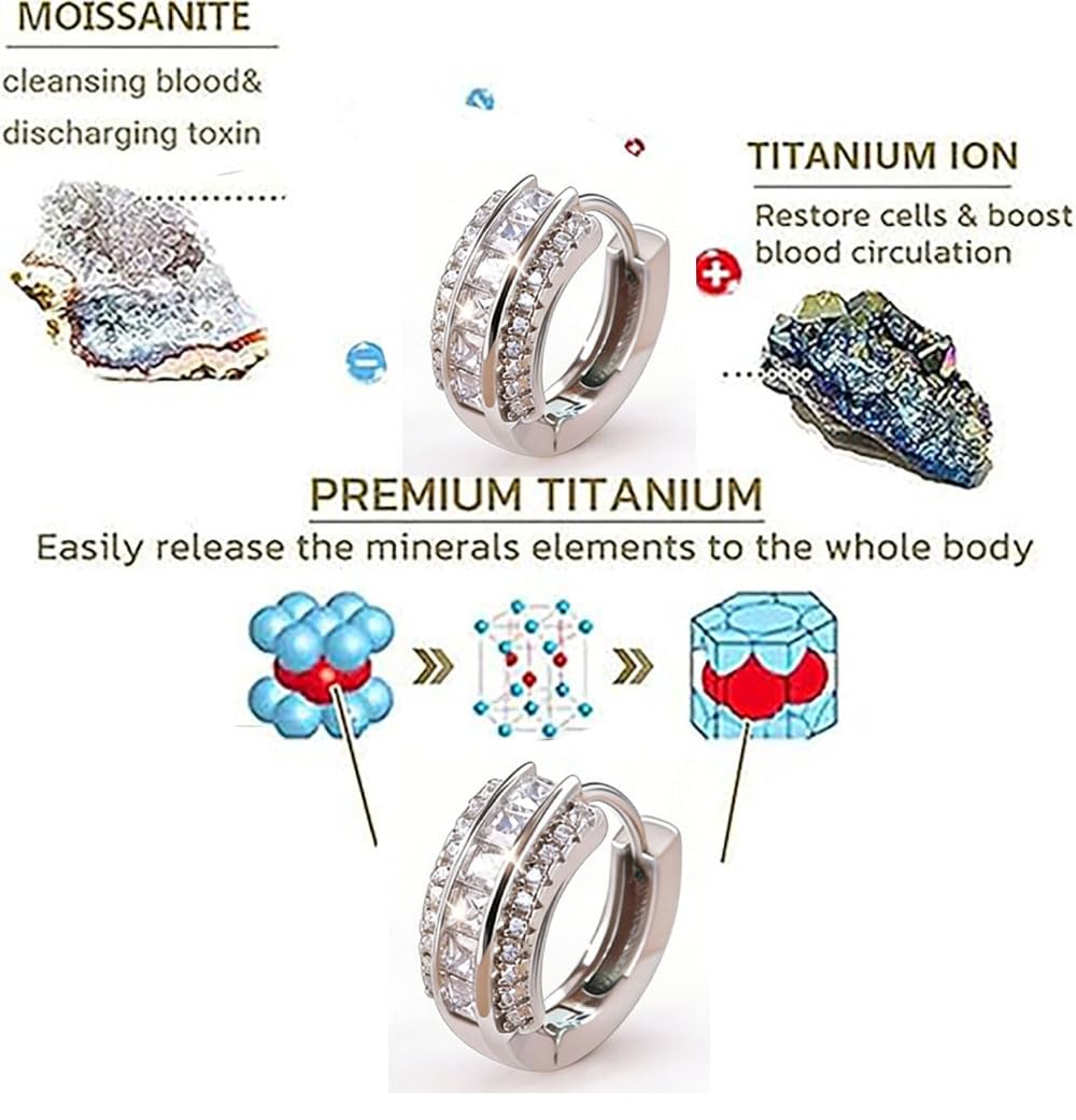 Histone Lymphatic Earring For Women, Lovefinity™ Honorable Joy Halolux Lymphvity Magnetotherapy Germanium Earrings Hoop Jewelry Gifts (CZ Colorful+White)
