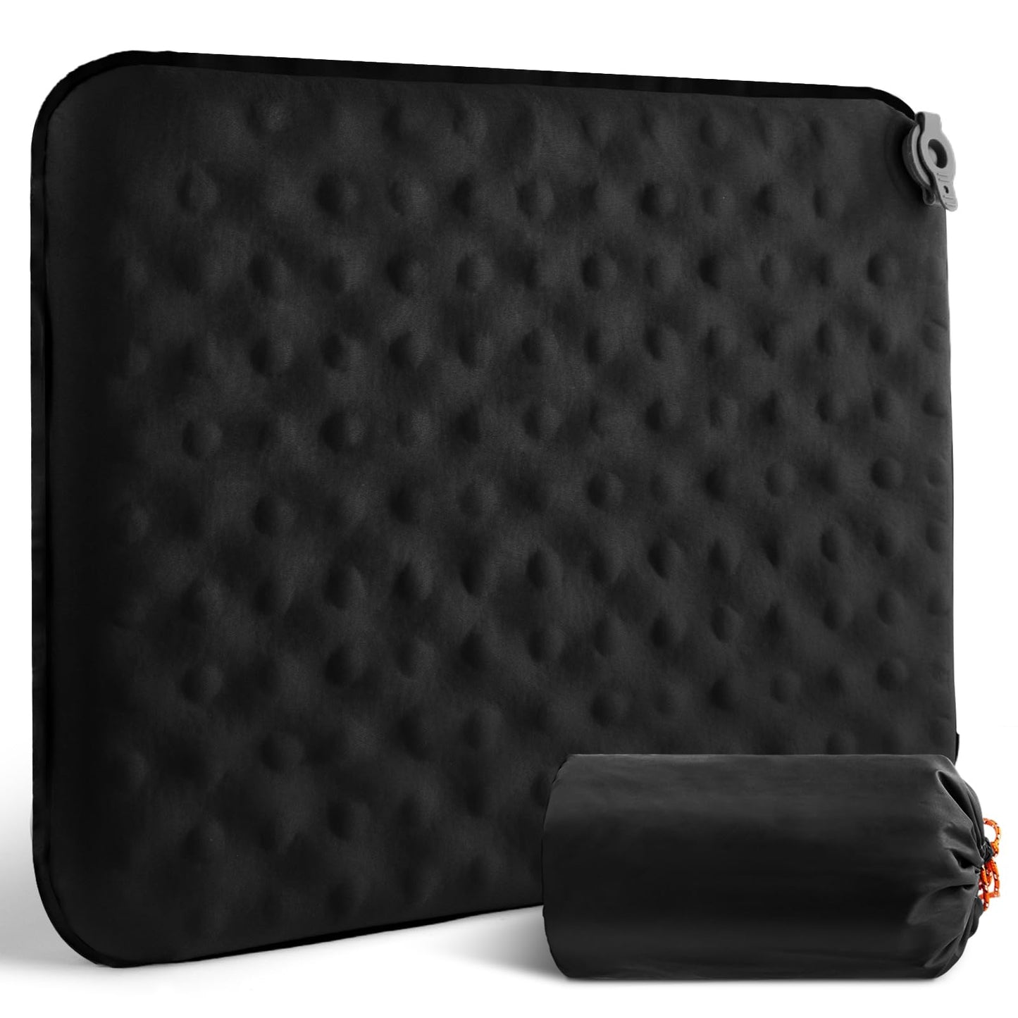 GDREAMT Inflatable Seat Cushion, Self-Inflating Memory Foam Stadium Seats Cushion Lightweight & Compact Chair Sitting Pad Airplane Cushion for Long Flight Travel Outdoor Camping Car Bleachers Office