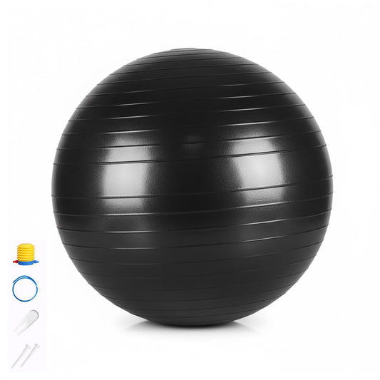 UMEUKEJI Anti-Burst Yoga Ball with Quick Pump, Non-Slip Stability Ball for Exercise, Home Office, 90cm（36in） Extra Large Black