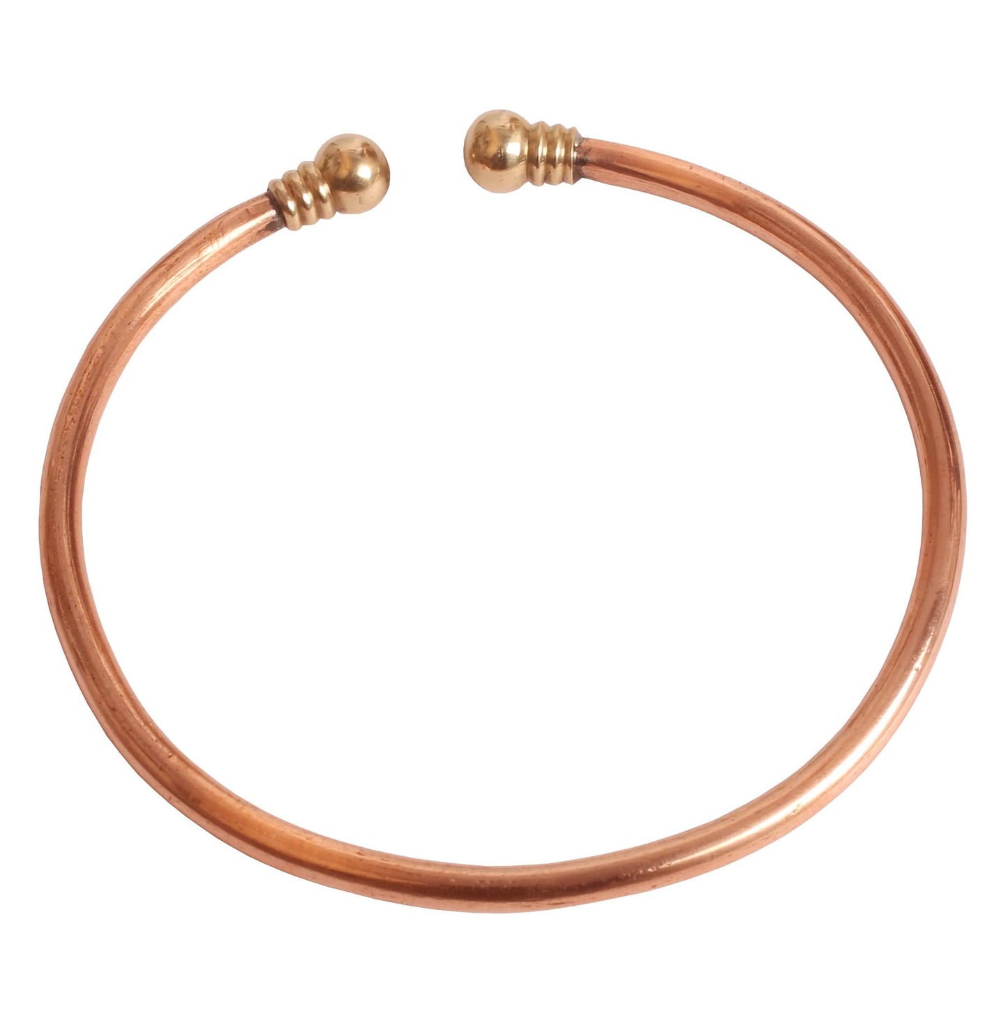 Sunsoul By Touchstone Indian Handcrafted Annealed Immunity Booster Arthritis Controller Health Benefactor Designer Jewelry Pure Copper High Gauge Anklet In Natural Tone For Women