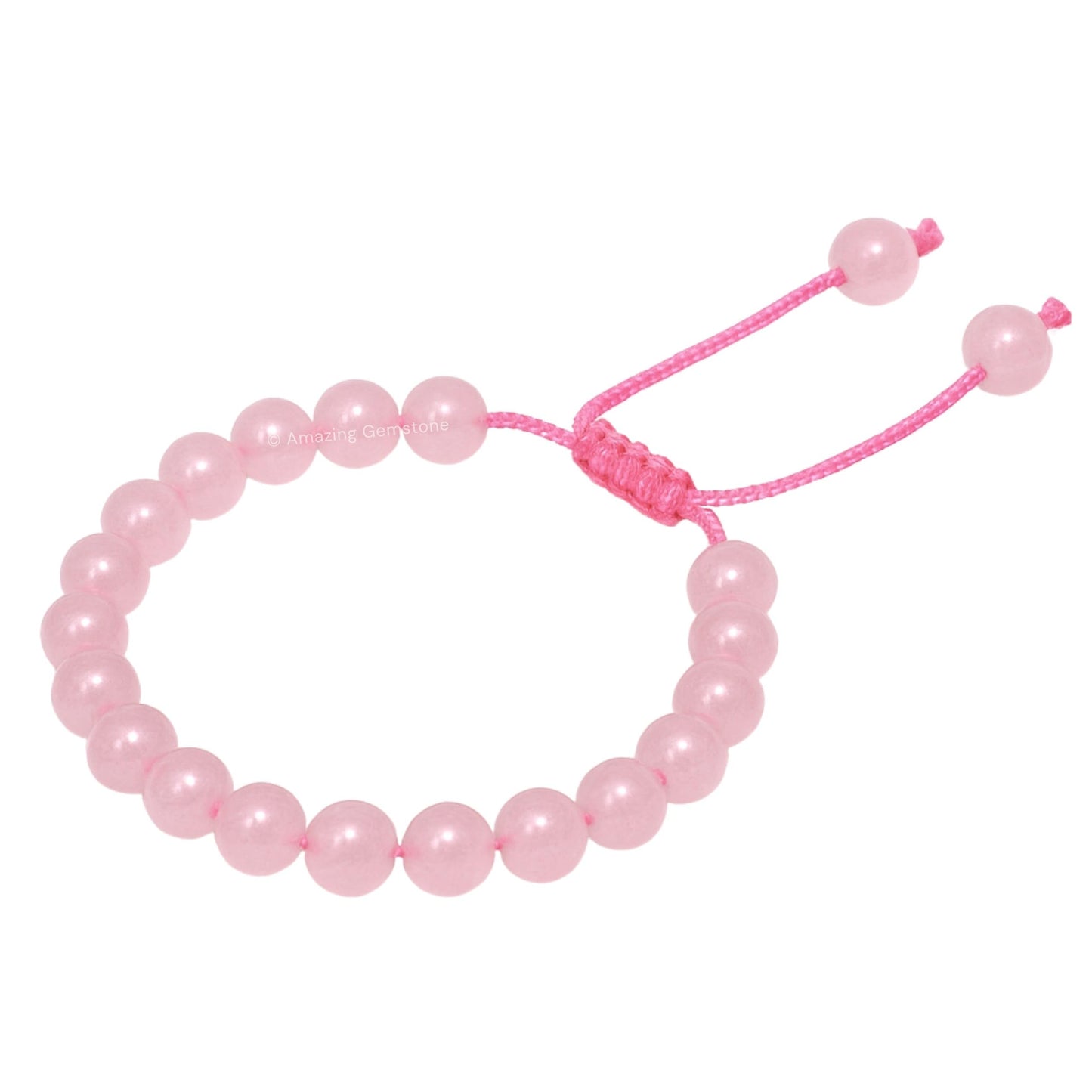 Amazing Gemstone Rose Quartz Bracelet, Gifts For Men & Women - Protection Healing Crystal Bracelet - 8mm Gemstone Beaded Adjustable Bracelet, Pulseras Para Hombres Mujer Stocking Stuffers