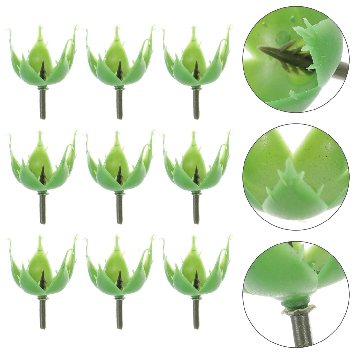 VOSAREA 100pcs Rose Calyx Blush Flowers Receptacle Artificial Flower Calyxes Flower Fake Calyx Floral Sepals Bouquet for DIY Craft Flower Arrangement