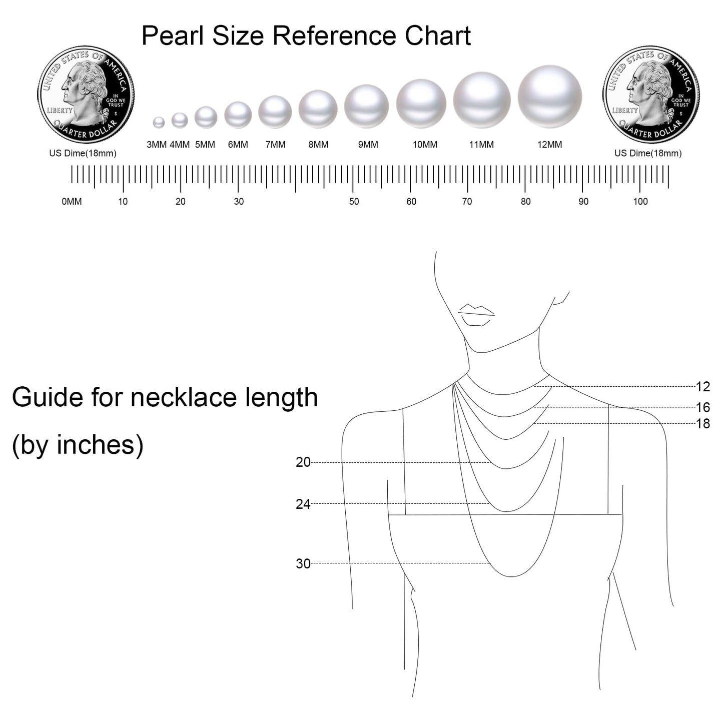 11 mm Flame Pearl Necklace 925 Sterling Silver Jewelry 5A Cubic Zirconia Pendant Necklace Gifts for Mom Women Girlfriend Grandma Lover Her Wedding Birthday Anniversary Engagement Valentine's Day