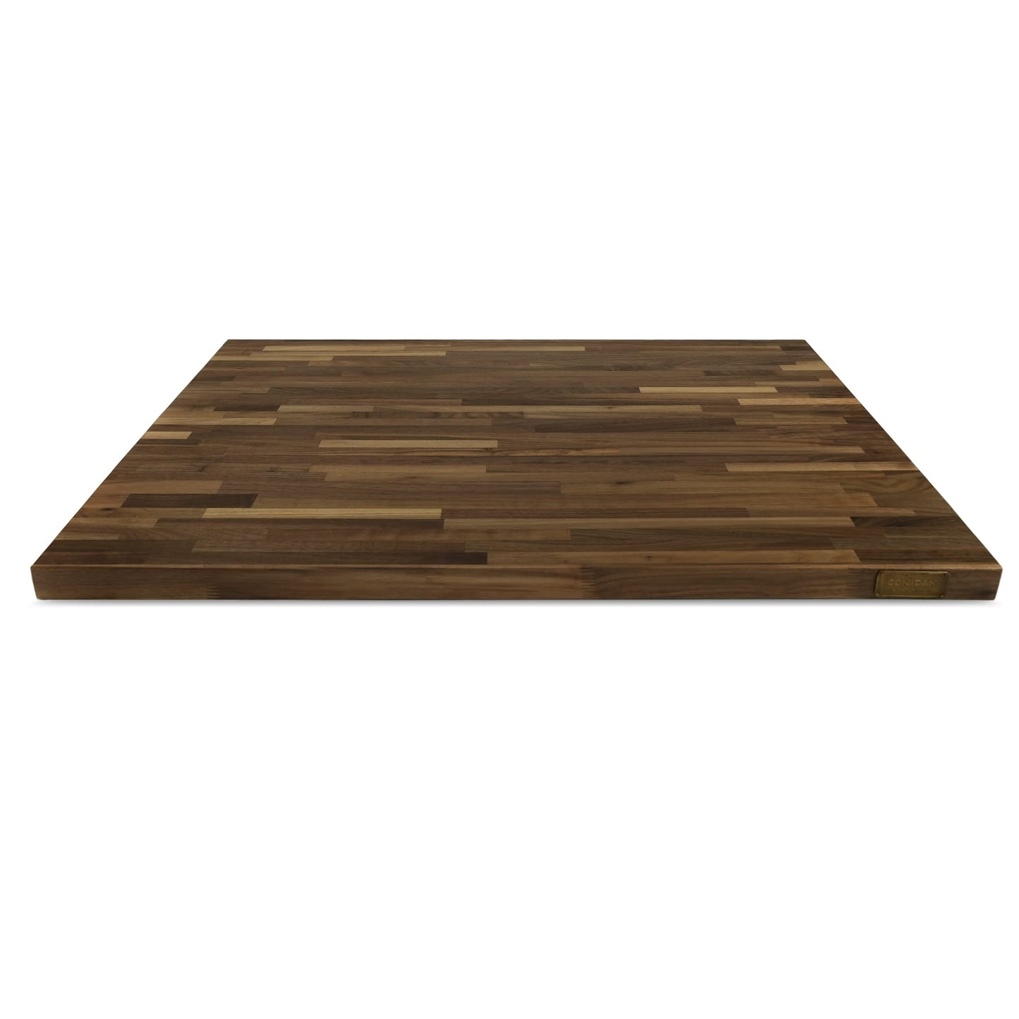 CONSDAN Butcher Block Counter Top, Walnut Solid Hardwood Countertop, Wood Slabs for Kitchen, Reversible, Both Side Polished, Prefinished with Food-safe Oil, 1.5" Thickness, 42"x25"