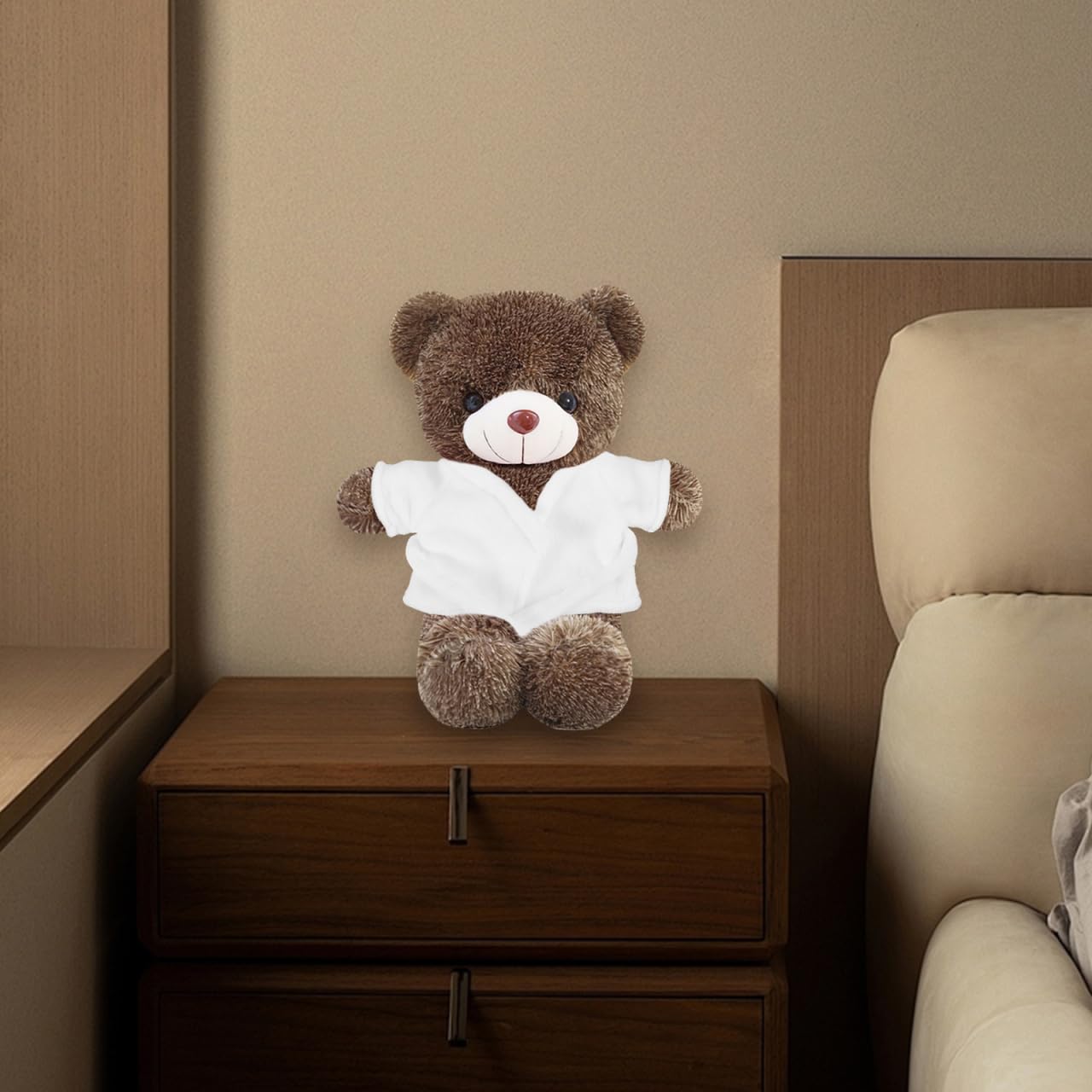 Garneck Mini Bear Bathrobe & Sleepwear Set: Stuffed Animal Clothing - Mini Plush Cotton Robe for Build a Lovely Doll Outfits - Dollhouse Dress up Game Costume Accessories Favor