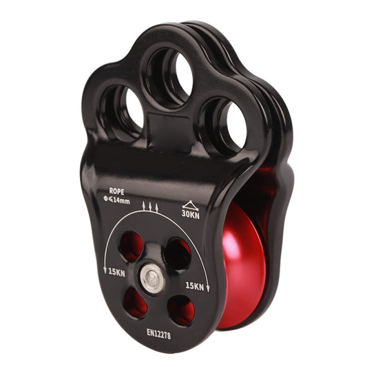 Climbing Pulley Climbing, 30KN Three Hole Side Plate Pulley Rope Climbing Pulleys for Rope, Rock Climbing, Rappelling, Zipline Sports, Compatible with up to 0.5in Ropes