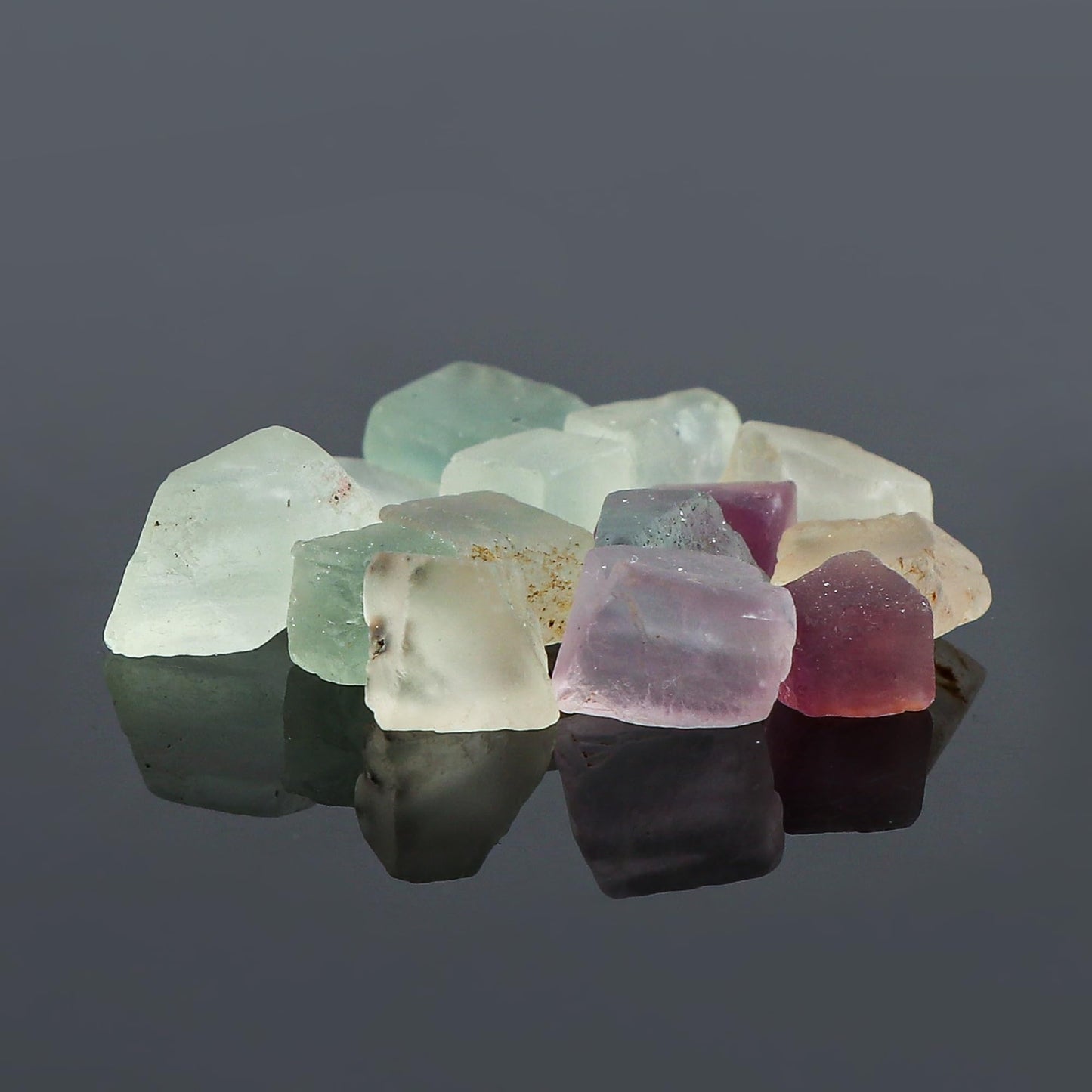 CRYSTALIS Wholesale 50 carats Natural Multi Fluorite Raw Crystals, Loose Gemstone, Bulk Rough Jewelry Making Supply, Chakra Healing Raw Stones, Wire Wrapping, DIY, Gem Collection