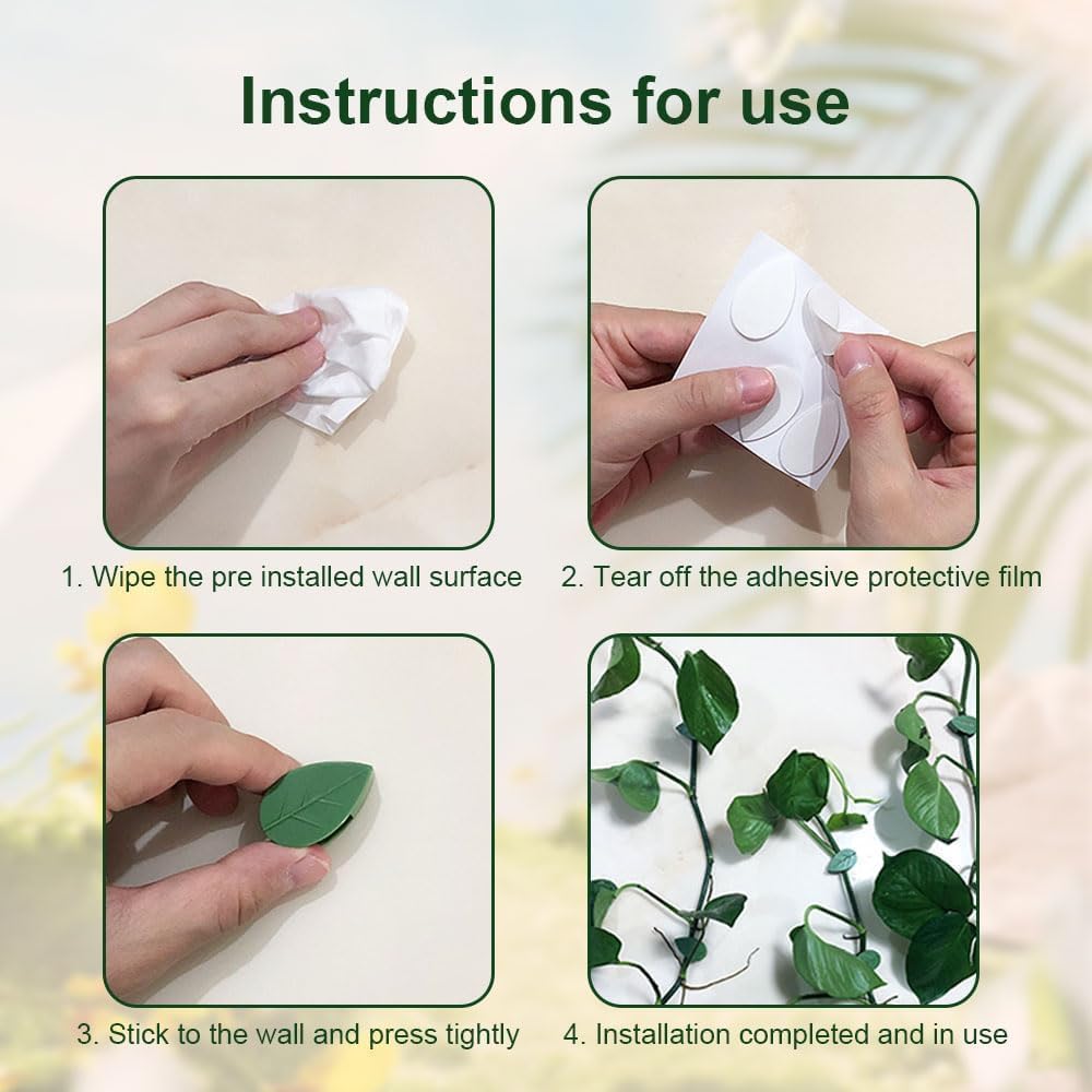 Plant Climbing Wall Fixture Clips, 2026 New Butterfly Leaf Shape Wall Plant Support Hook, Invisible Plant Support Clips Vine Traction Holders for Climbing Plants Indoor Outdoor (100 PCS, Leaf)