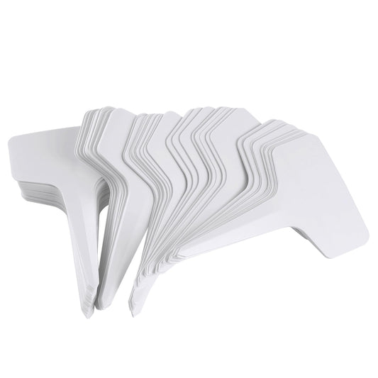 200 Pack Plant Labels T-Shape, 4 Inch Potted Plant Name Tags Plastic, Seedlings Seed Markers Nursery Plant Stake Tag with Marking Pen for Outdoor Indoor Garden Patio Flower Vegetable, White