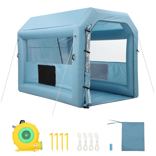 GAOMON Portable Inflatable Paint Booth 10x8x8Ft for Cars & Auto Parts - 480W Blower, Durable Oxford Fabric Spray Tent, Home DIY Project Booth