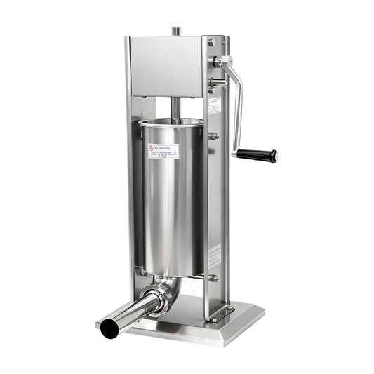 Malphi 11 Lb/5L Sausage Stuffer 2 Speed Stainless Steel Vertical Sausage Maker with 4 Filling Tubes