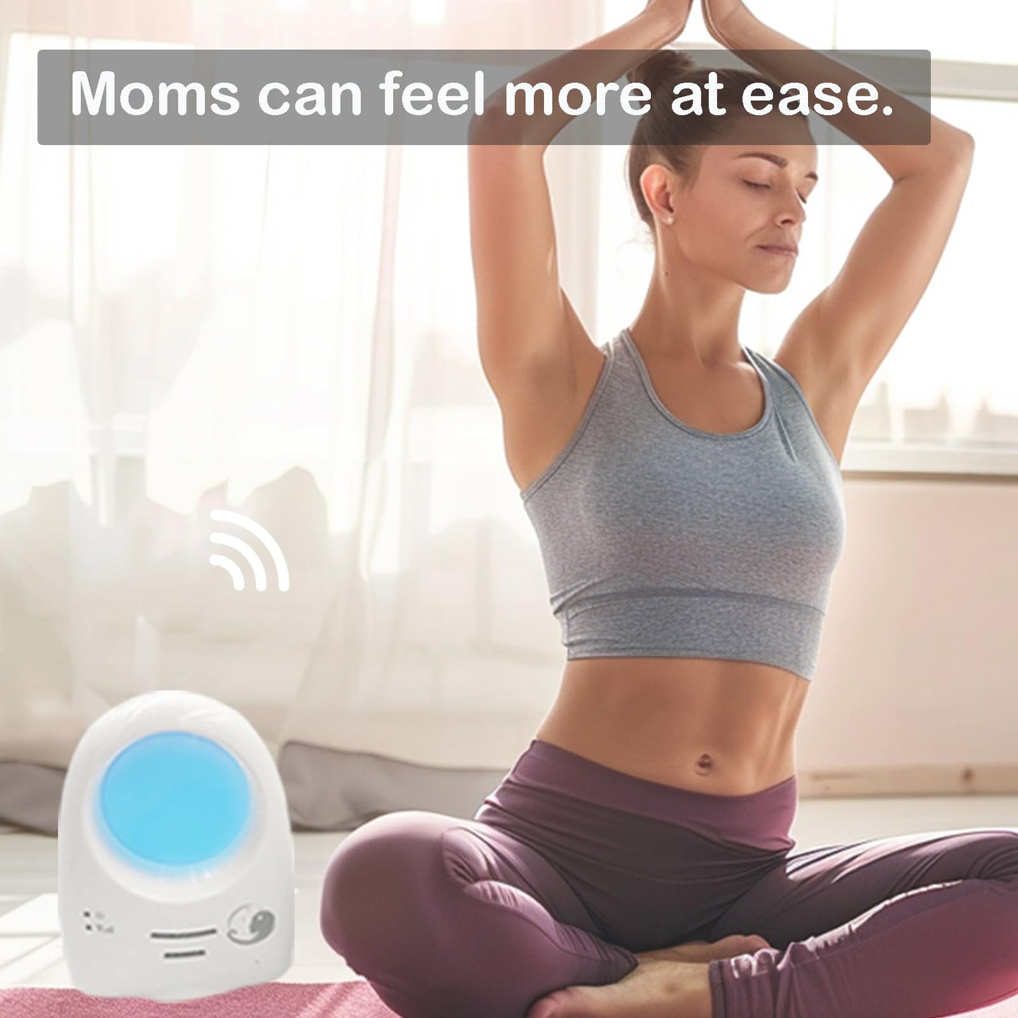 Baby Monitor Audio Only, Baby Sound Monitor for Baby Sleeping with Night Light Noise Detection, 20 Hours Standby Time Wireless Enhanced Range