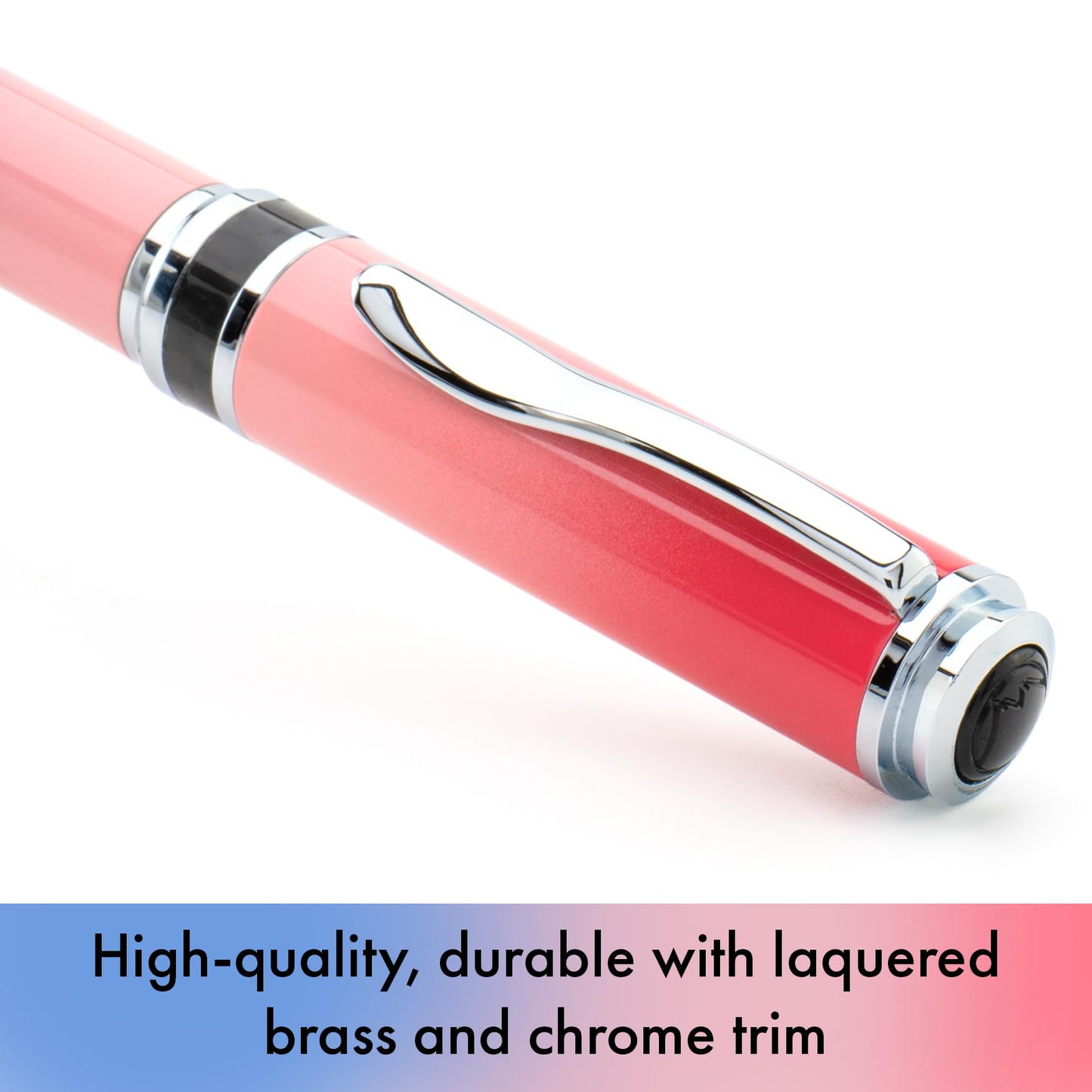 Monteverde USA Innova Ombre Fusion Luxury Ballpoint Pen – Charm Violet/Pink/Magenta Gradient Finish – Smooth Blue Gel Ink – Italian-Inspired, Refillable Parker-Style Pen