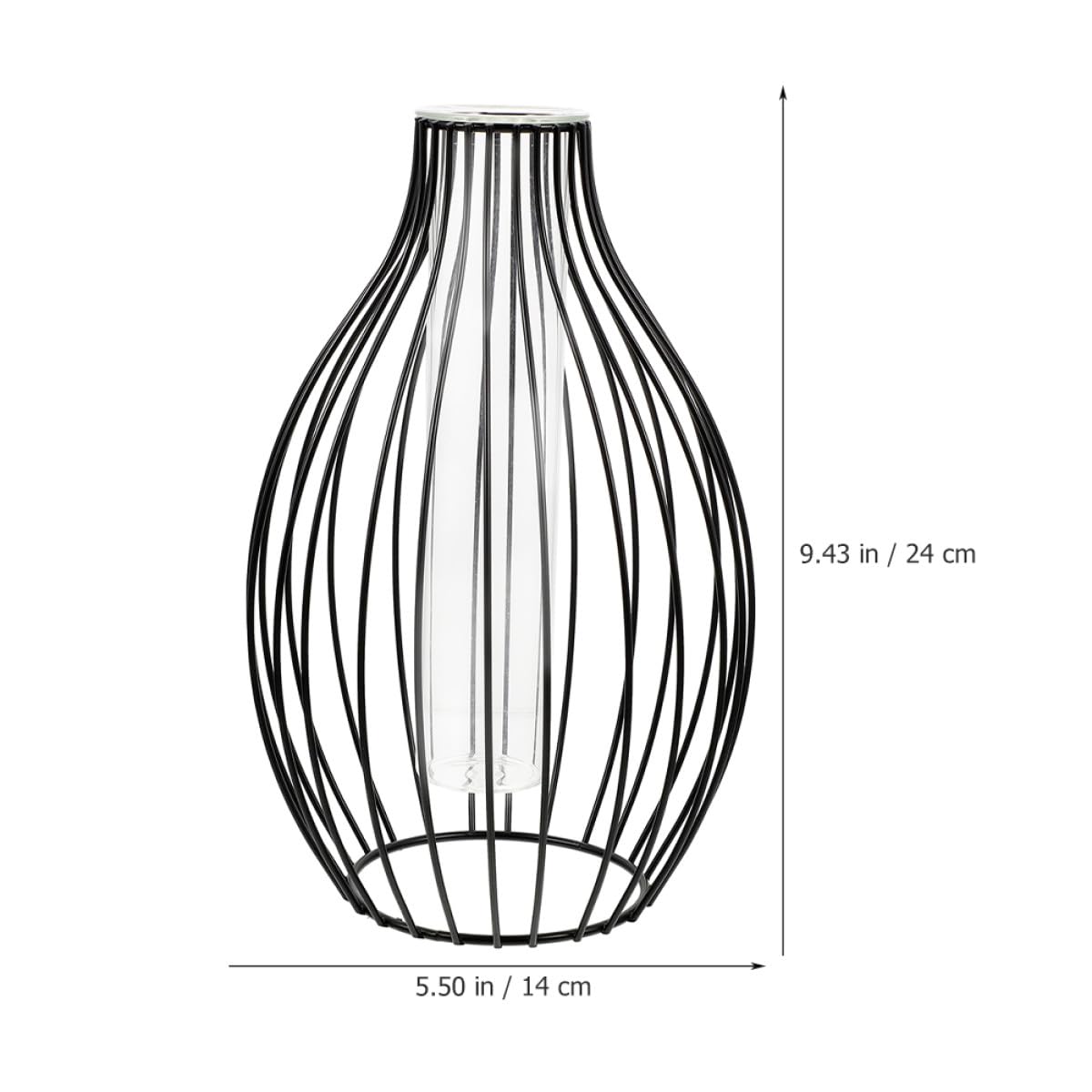 jojofuny Glass Propagation Station Plant Terrarium with Iron Art Frame, Test Tube Vase with Metal Stand for Hydroponic Flower Display and Home Décor