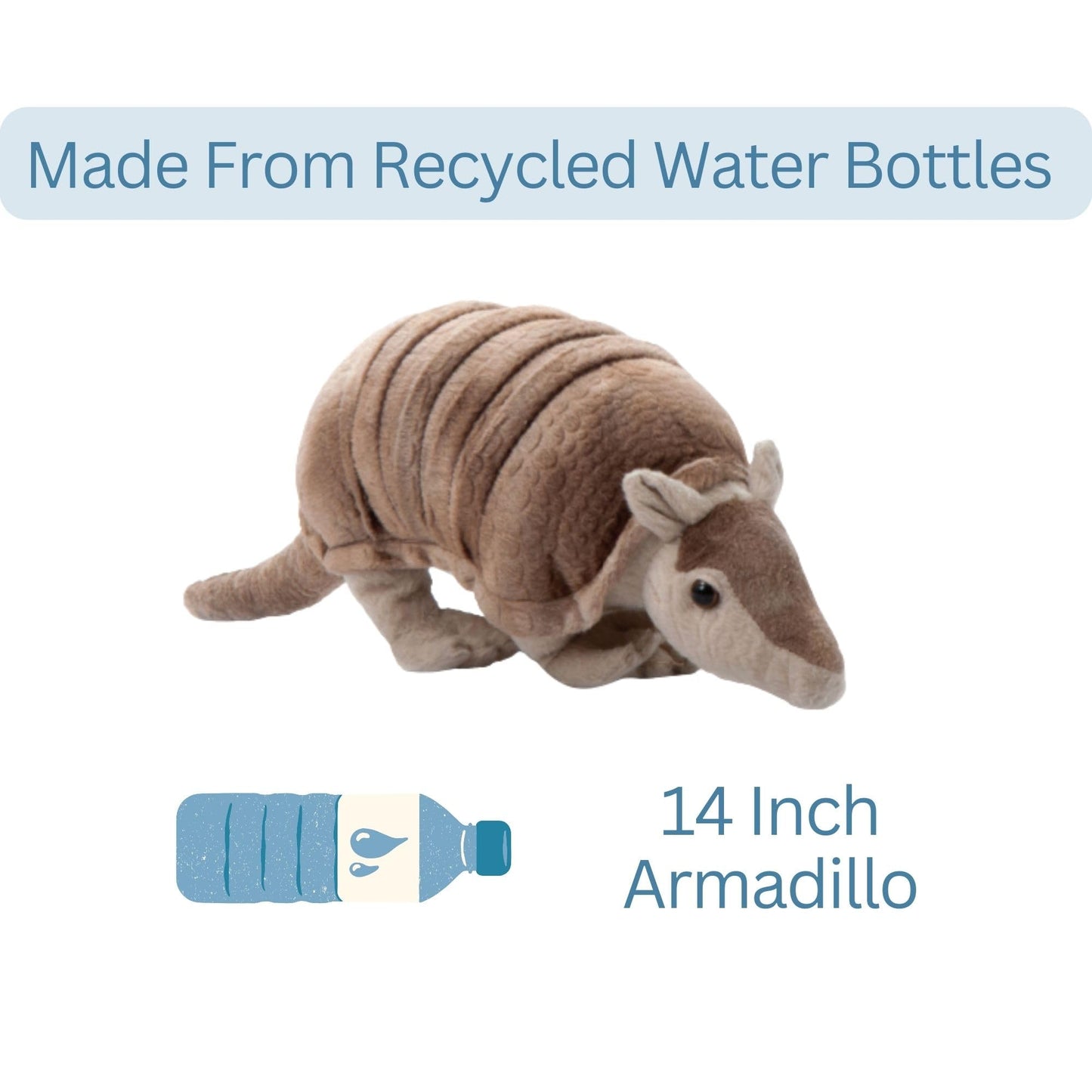 The Petting Zoo Armadillo Stuffed Animal Plushie, Gifts for Kids, Wild Onez Zoo Animals, Zoologee Armadillo Plush Toy 14 inches