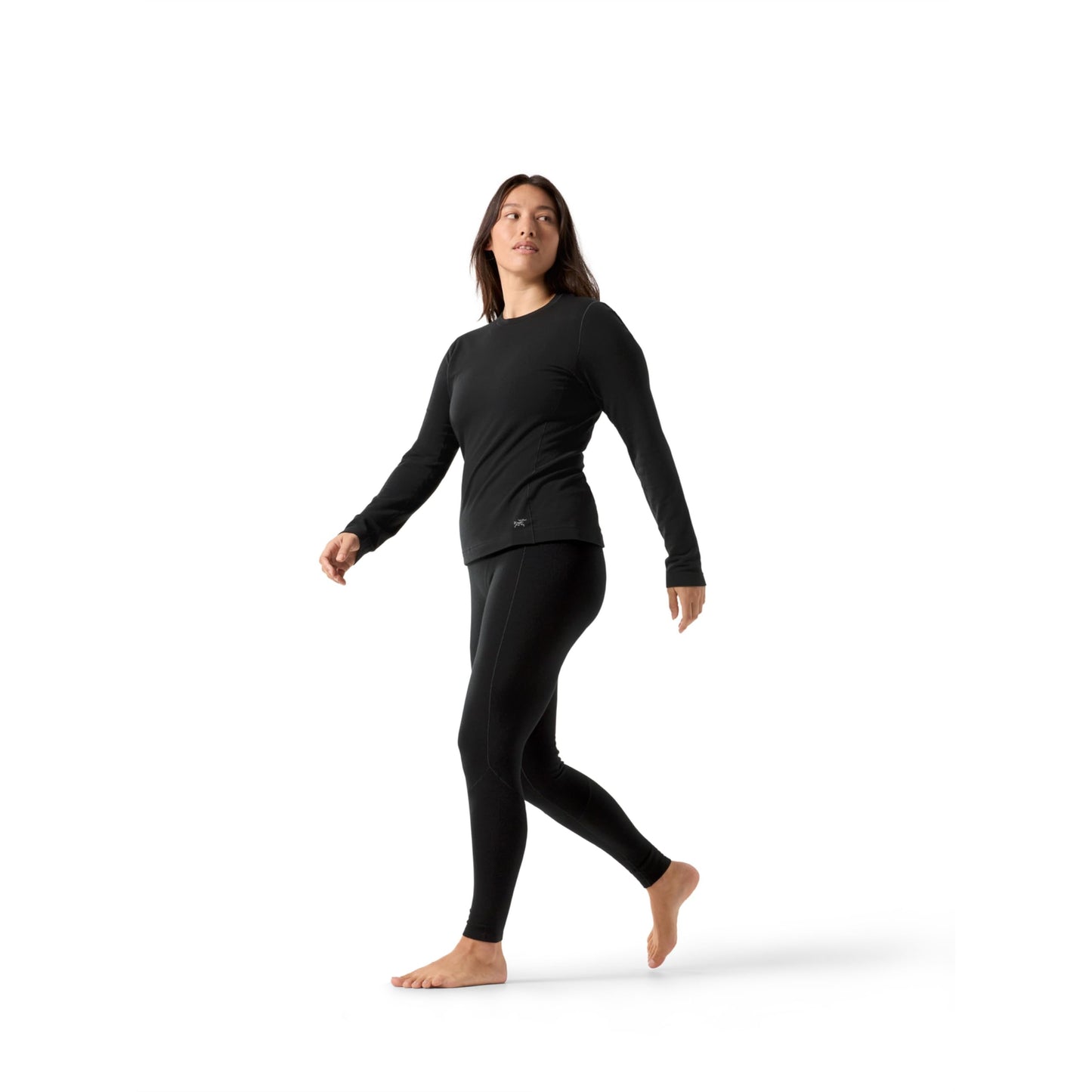 Arc'teryx Satoro Merino Wool Crew Neck LS Women's | Lightweight Merino-Blend Base Layer - Redesign | Black, Medium