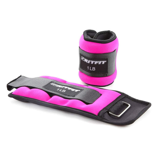 RitFit Ankle Weights - A Pair of 2/3/4/6/8/10 LBS, Wrist Weights with Adjustable Straps for Women & Men, Leg Weights for Walking, Running, Yoga, Gym, Workout, Physical Therapy