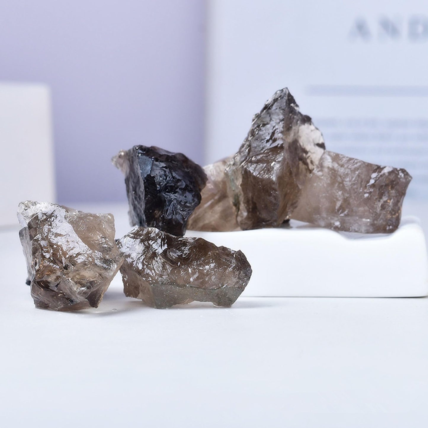 Smoky Quartz Raw Crystals Healing Crystals Natural Rough Stones 1.2-2" for Tumbling, Fountain Rocks, Yoga, Meditation, Polishin, Gift 38