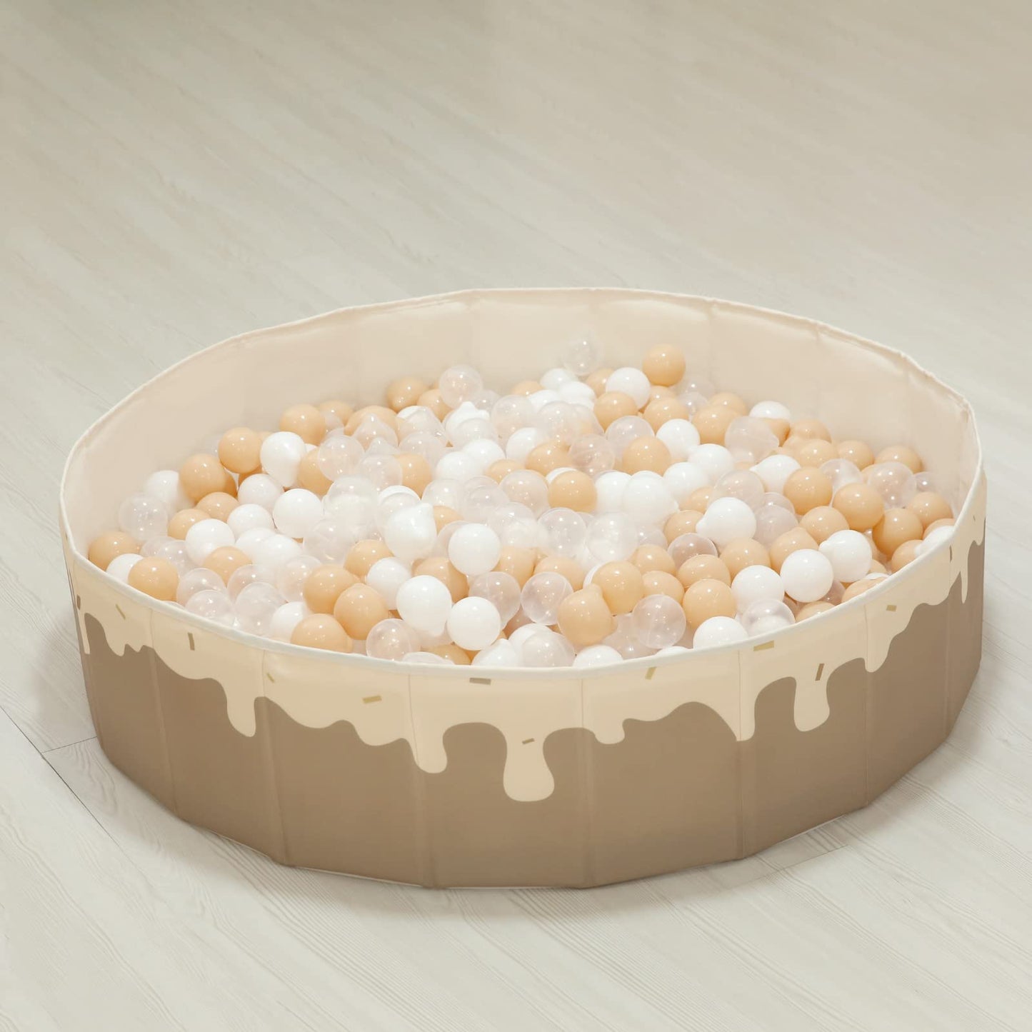 Baby Ball Pit for Toddlers1-3, Foldable Kids Ball Pits Play Tent, Crawl Playpen Ball Pool Playhouse with Storage Bag, for Boys Girls Dogs Cats Festival Play (Balls Not Included), Doughnuts