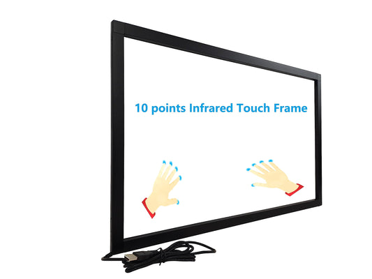 DeYoWo 55 Inch 10 Points Interactive Infrared IR Touch Screen Overlay Frame Free Driver, Design for Touch TV, Touch Monitor, Interactive White Board, Touch Kiosks and Digital Signage