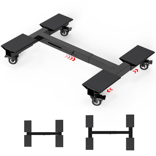 Furniture Dolly 1500LBS Capacity, Adjustable Heavy Duty Iron Moving Dolly Cart with 4 Lockable Caster Wheels, Stand Base for Washing Machine Refrigerator Dryer with Non-Slip Mat Easy Moving