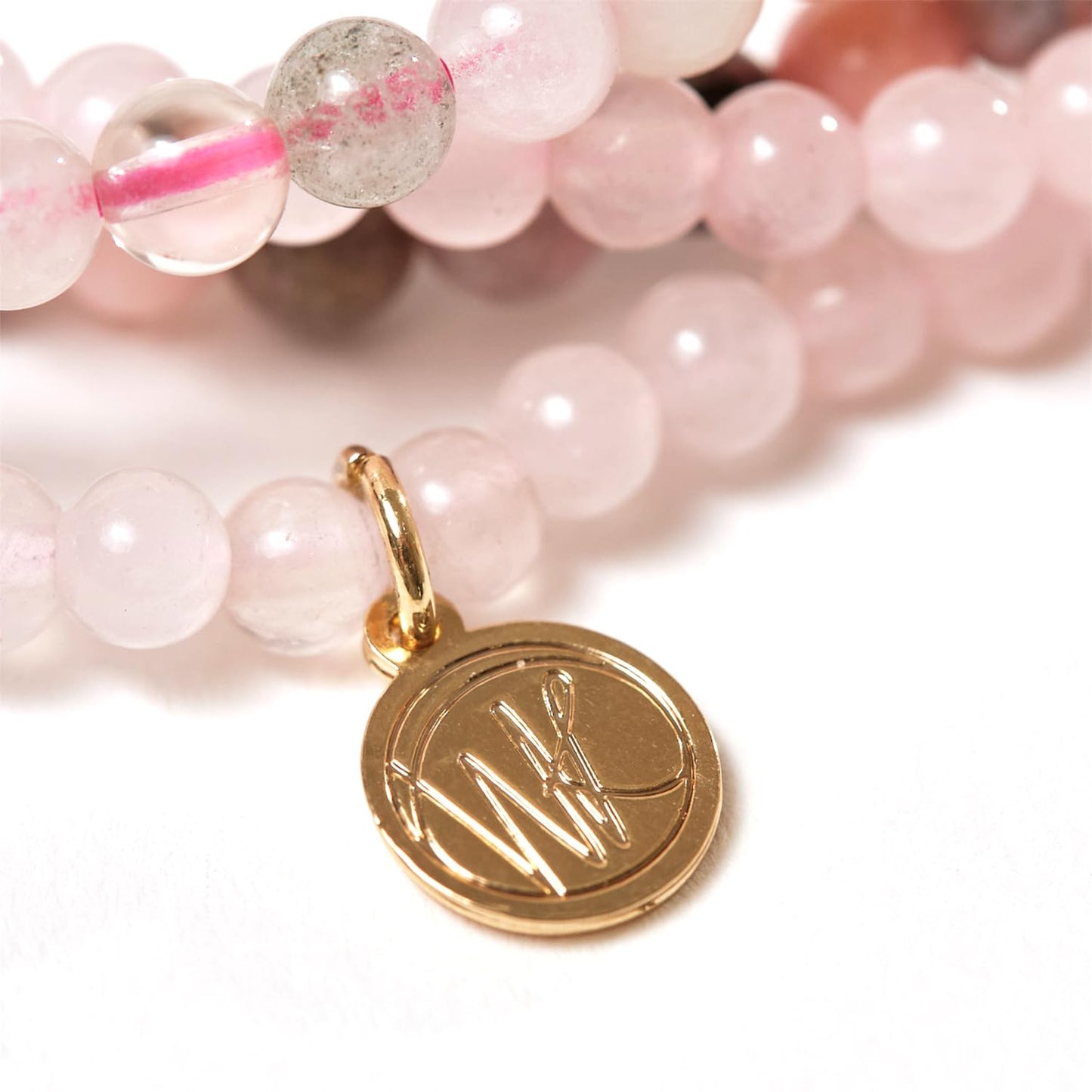 Love Crystal Bracelet Stack 4mm – Healing Stone Beaded Bracelets – Rose Quartz, Pink Zebra, and Mixed Light Stones, Spiritual Energy Jewelry for Unconditional Love, Joyful Comfort, Harmony – Elastic, Unisex, Gift-Ready