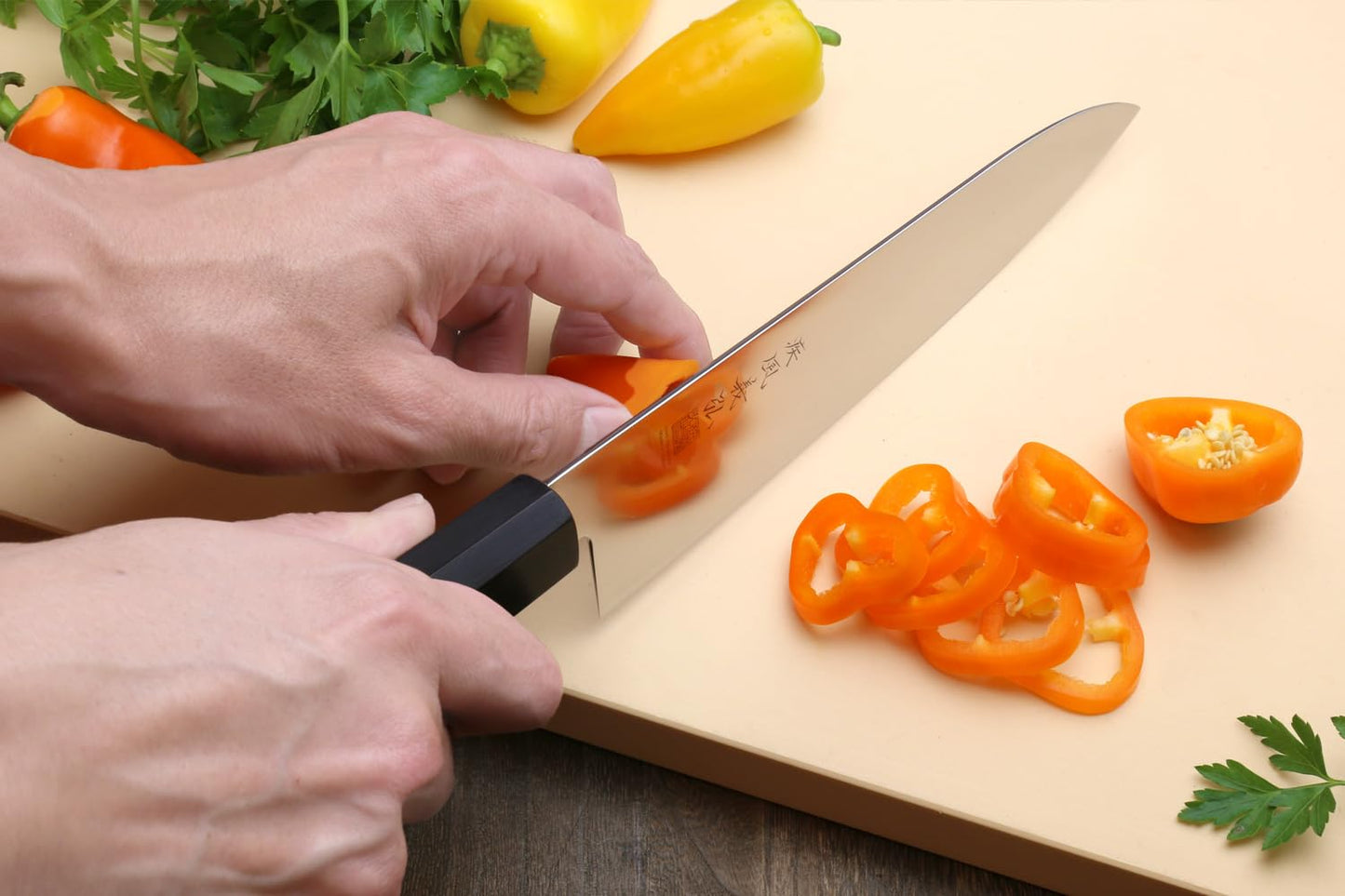 Yoshihiro AUS10 Ice Hardened Stainless Steel Wa Gyuto Japanese Chef Knife Rosewood Handle (8.25"(210mm))