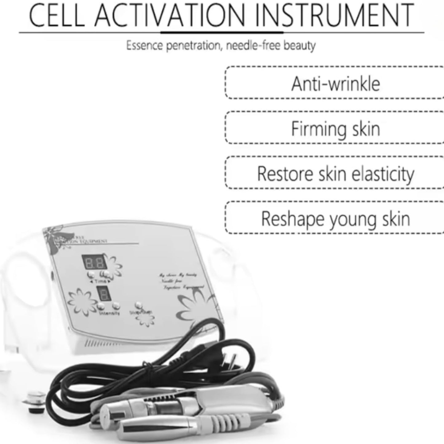 2in1 Needle-Free Electroporation Device Facial Skin Rejuvenation Beauty Machine - Skin Whitening & Moisturizing Tightening Anti Aging Device