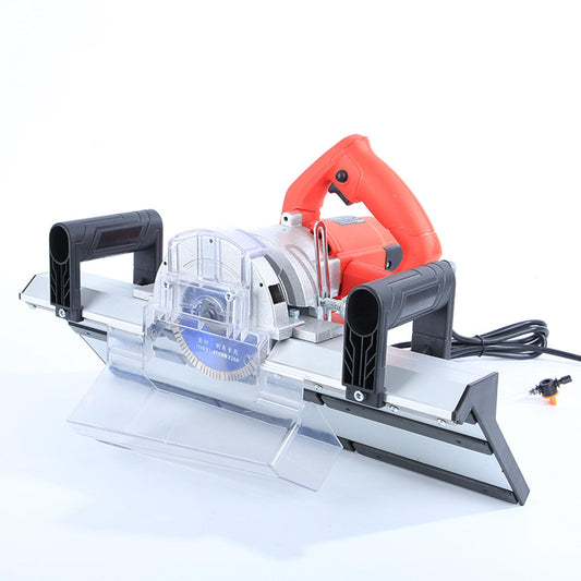 Electric Tile Bevel Cutter with Saw Cutter, 45 Degree 13000RPM 1200W High Strength Tile Chamfering Machine with 12V 2.2m Hose, Less Dust Design Ceramic Tile Chamferer