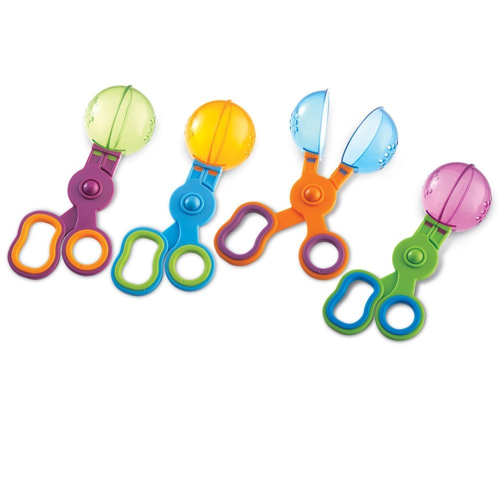 Learning Resources Handy Scoopers - Sensory Bin Sand Toys, Fine Motor, Montessori Kids, Plastic Tweezers, Homeschool Preschool Supplies, Gifts for Boys and Girls