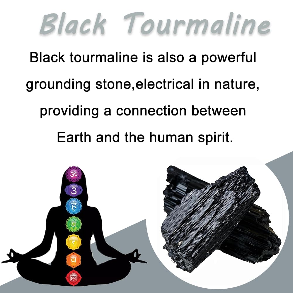 2PCS Natural Raw Stone Healing Crystals Bulk Healing Gemstones for Reiki Tumbling Fountain Rocks Meditation Garden Home Decor (Black Tourmaline)