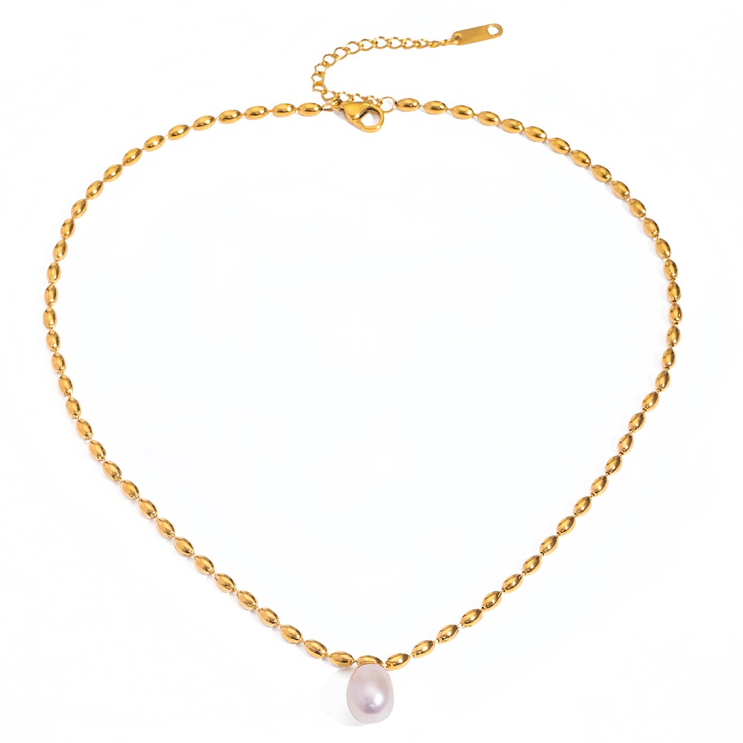 Seamido Dainty Gold Necklace for Women Non Tarnish, 18k Gold Plated Waterproof Necklace Charm Summer Beach Pendant Choker with Butterfly Pearl Sea Star, Trendy Elegant Jewelry for Her