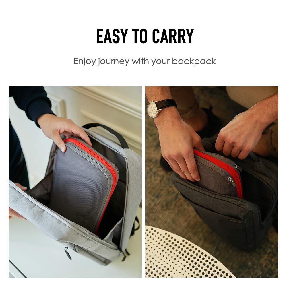 BeeNesting Compression Packing Cubes for travel carry on WaterProof Double Sided Small compressable packing bags 9L/GrayRed