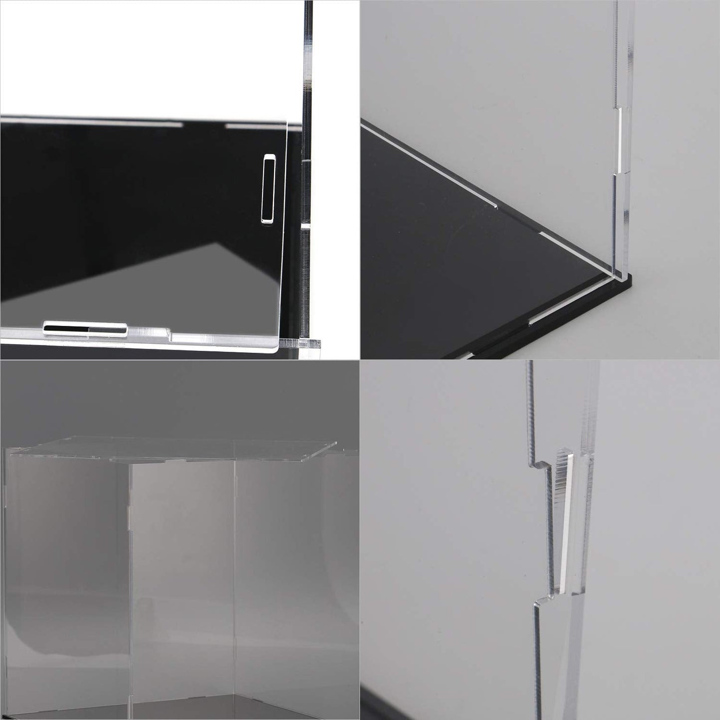 Evron Display Case for Collectibles Assemble Clear Acrylic Box Alternative Glass Case for Display Action Figures Home Storage & Organizing Toys (10.5x7.5x2 inch; 26x19x5 cm)