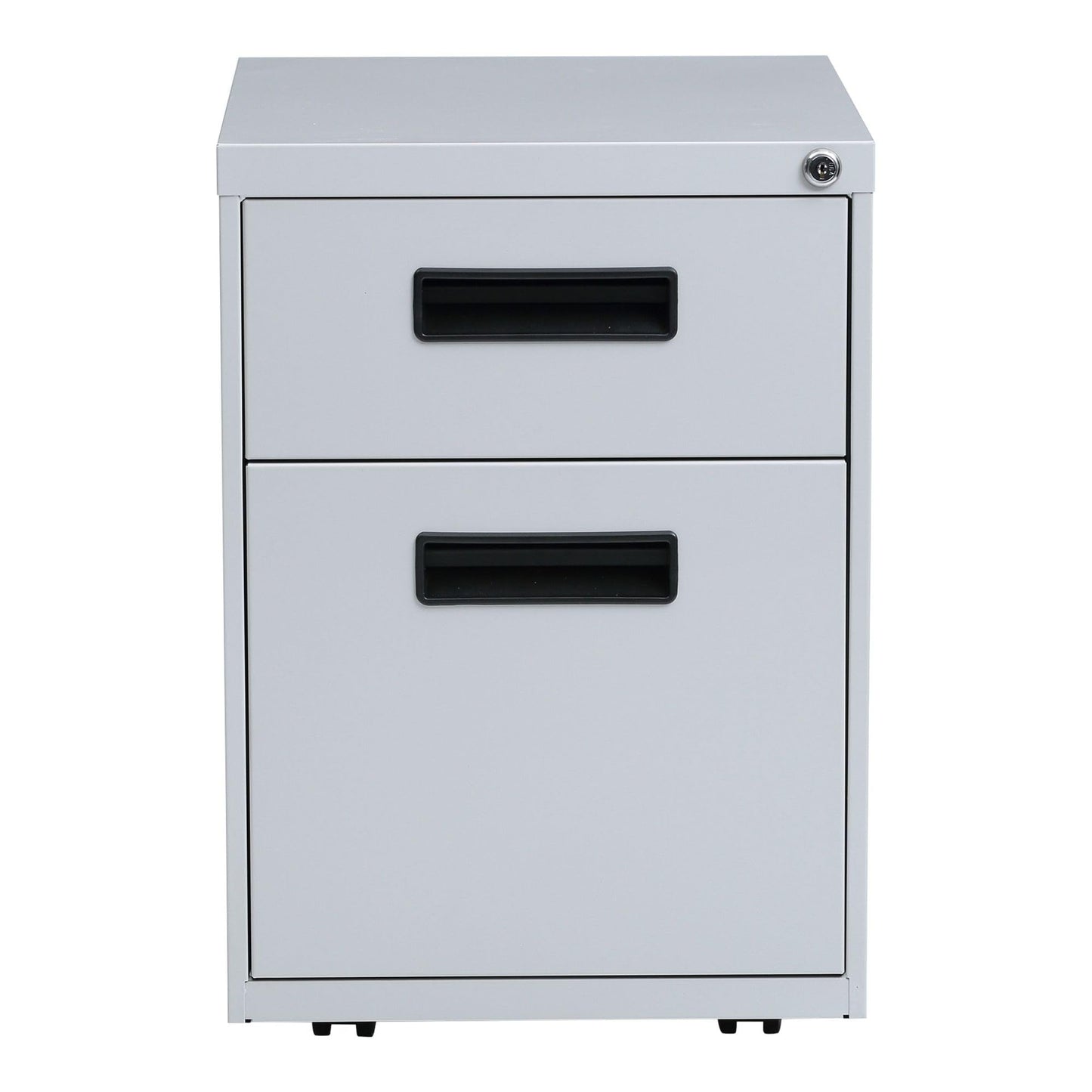 Alera ALE Two-Drawer Metal Pedestal File, 14 7/8w x 19 1/8d x 21 3/4h, Light Gray