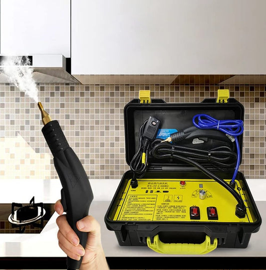 FENOKD 3200W Commercial High Pressure Steam Cleaner, Handheld Steam Cleaning Machine, for Air Conditioner, Range Hood, Car (Yellow)