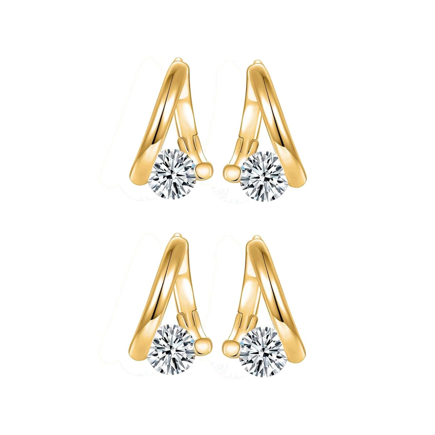 Halolux Lymphvity Germanium Earrings for Women Halolux Lymphvity Germanium Earrings Atheniz Lymphatic Earrings Lymphatic Drainage Earrings Dainty CZ Zircon Lymphatic Drainage Earrings (2PC Gold A)