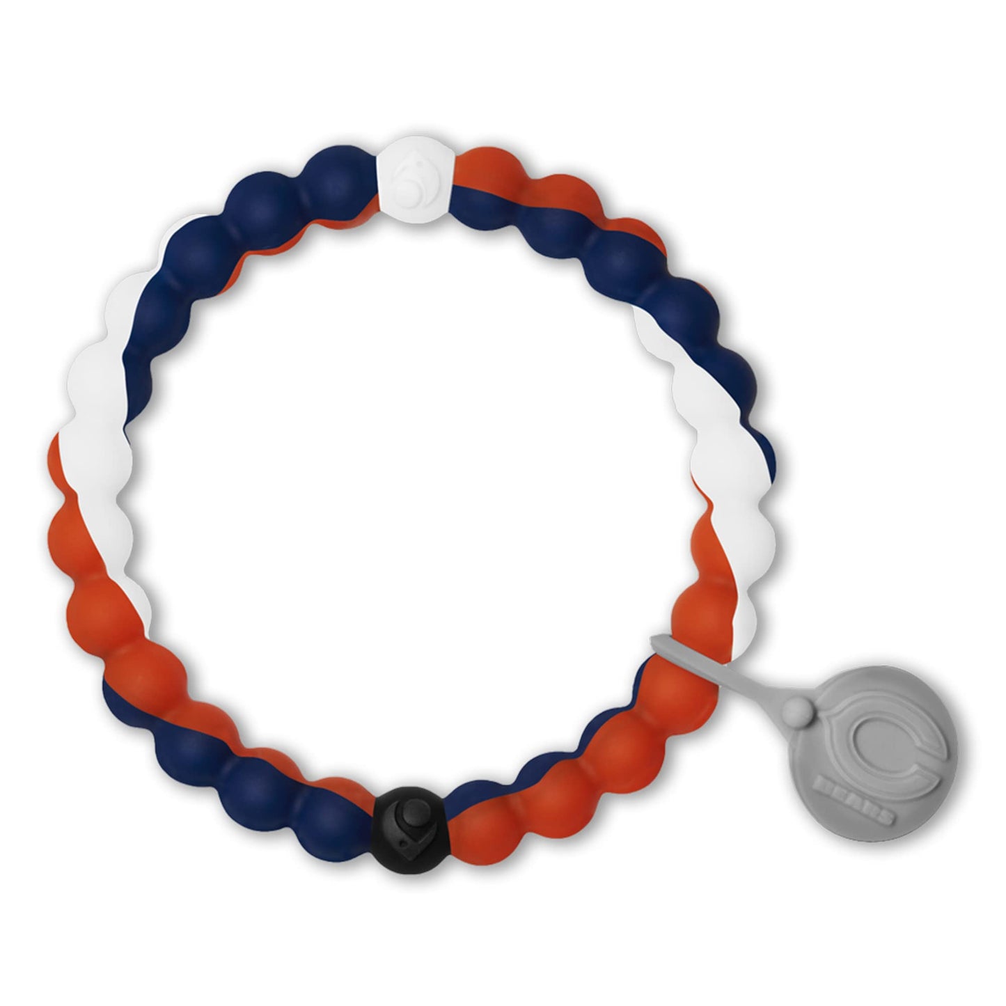 Lokai Silicone Beaded Bracelet for Men & Women, NFL Football Collection - Chicago Bears, Large - Silicone Jewelry Fashion Bracelet Slides-On for Comfortable Fit