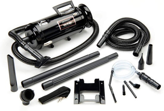 METROVAC Vac N Blo VNB4AFBR - 4.0 Peak HP Car Vacuum & Blower, All-Steel Construction, Versatile Automotive Detailing Tool with Attachments, MagicAir Inflator Included