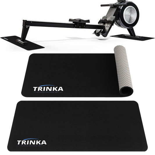 2PCS Rowing Machine Mats, 30"x12" Non-Slip Mat Protect Hardwood Floor Carpet, Fitness Equipment Mat Compatible with Row & Concept 2 Rowing Machine, Peloton Bike, Stationary Spin Bike