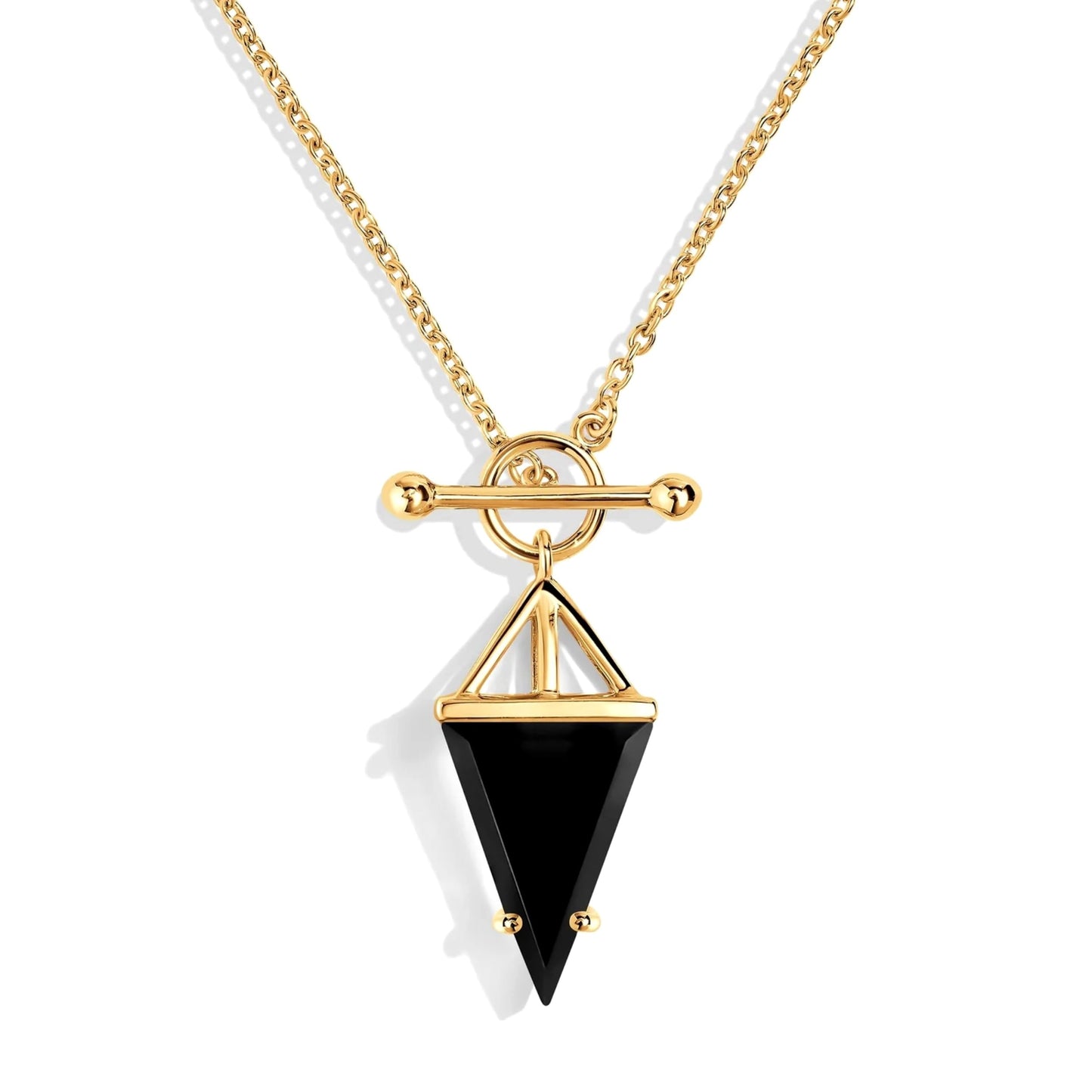 Moon Magic - Authentic Moonstone Necklace for Women | Onyx, Black Obsidian Necklaces/Real 925 Sterling Silver/18k Rose and Yellow Gold Enchanted Crystal Necklace for Women | Genuine Gemstone Jewelry