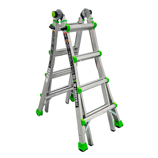 Louisville 18-Ft Reach Aluminum Multipurpose Ladder, Type IA, 300-pound Load Capacity, L-2099-18