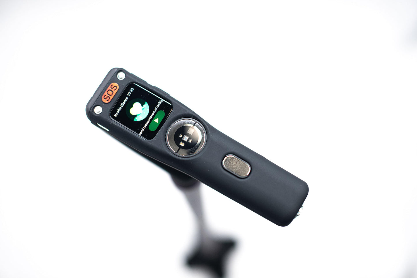 Vital Cane Smart Walking Stick with Health Monitoring, Digital Display, Blood Pressure, Pulse Oximeter, Temperature Sensor, Black