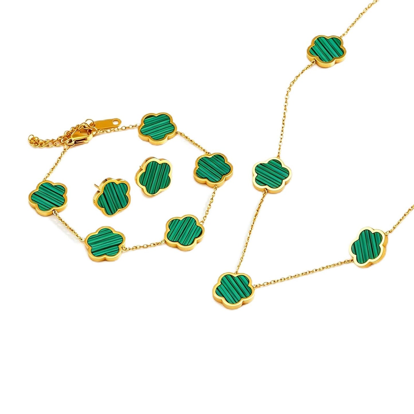 Classic Floral Jewelry Set for Women, Necklace and Bracelet Set, Necklace and Earring Set, Trendy Fashion Accessories