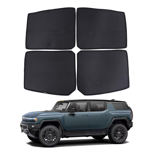 Sunroof Sunshade Breathable Mesh for Hummer EV 2024-2026 Accessories Roof Screen Mosquito Net UV Blocker Sun Protector Glare HeatShield Moonroof Mesh Net Car Roof Cover for Camping2 (Black)