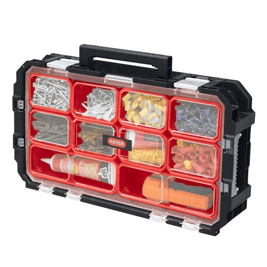 Keter 240051 Connect Organizer Tool Box, Black/Red, 54 x 30.2 x 11.5 cm